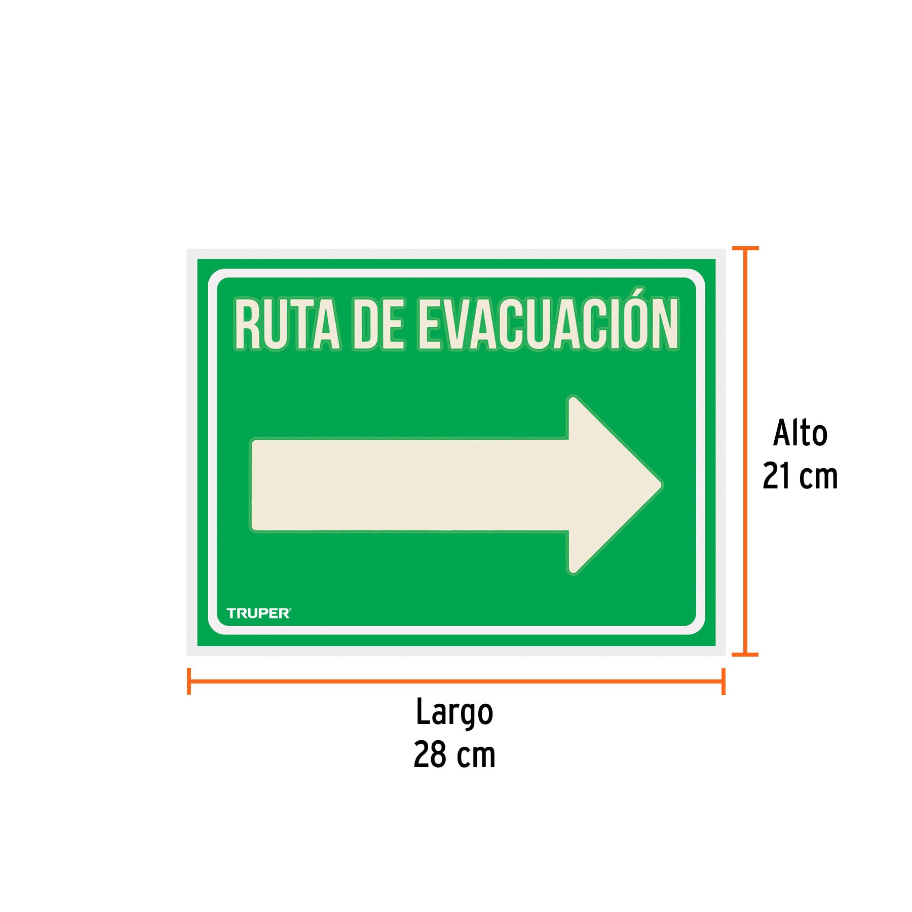 Amazon.com: Señal de advertencia 'CAMINO DE EVACUACIÓN